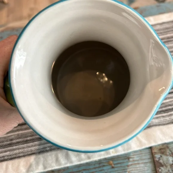 Dutch Wax Hand Painted Peacock Floral Pitcher Coastline Import - Picture 4 of 5